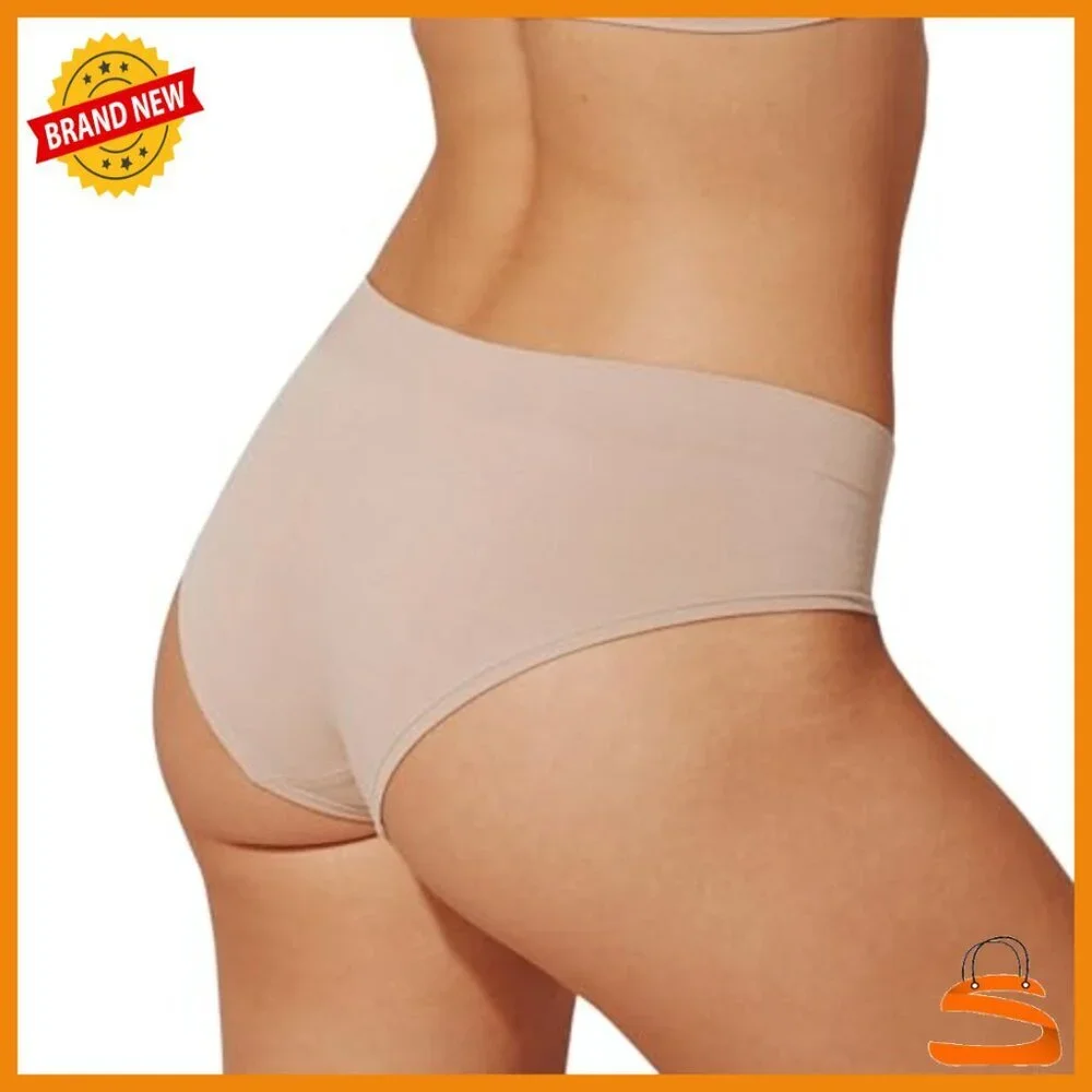 Seamless Hipster Panties Set, 5-Pack, Breathable Nylon Spandex, Low Rise
